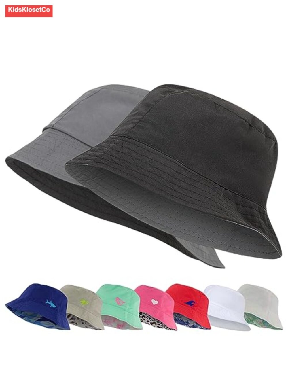 Kids Reversible Bucket Hat Sun Hat Ages 3-14